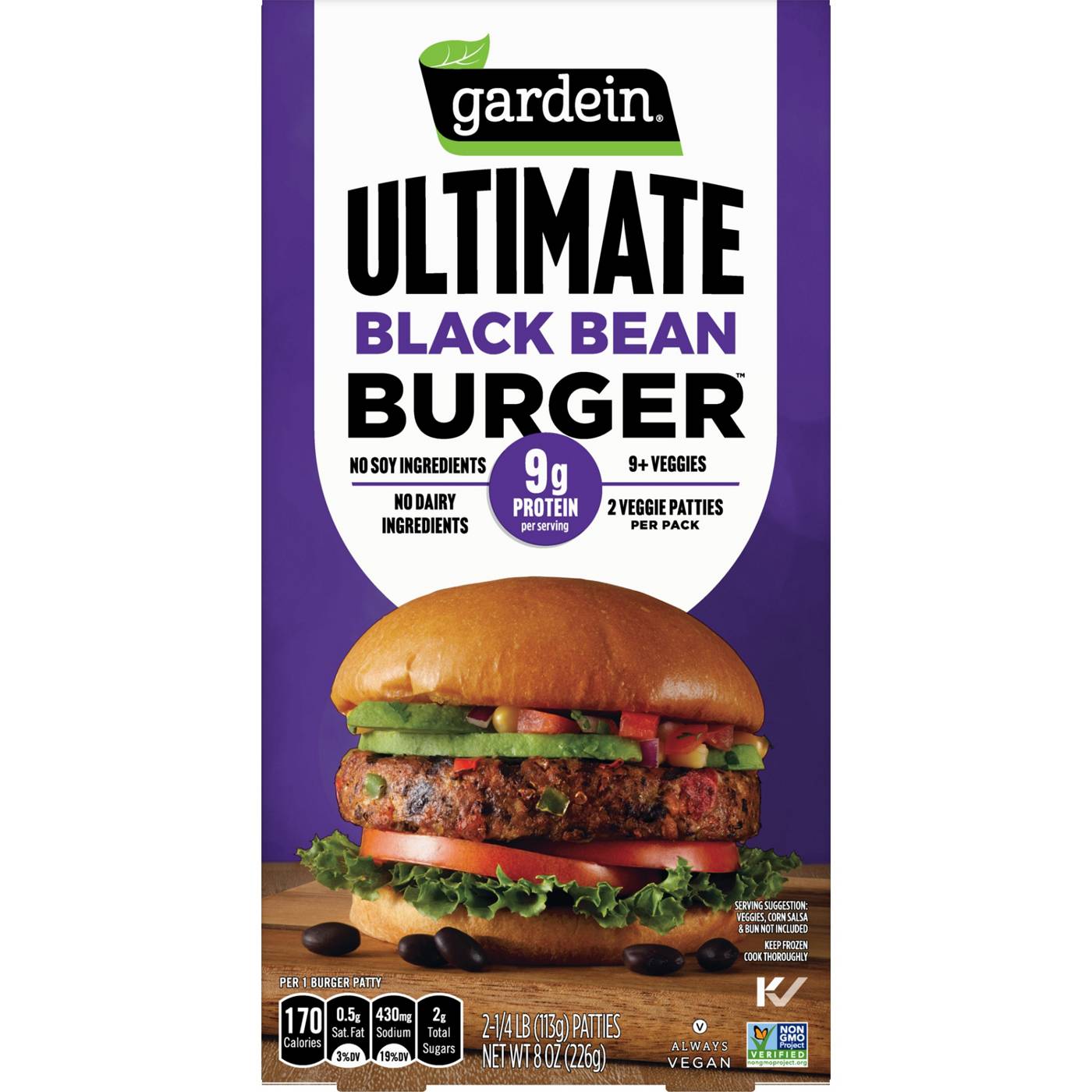 Gardein Ultimate Black Bean Spicy Burger; image 6 of 6