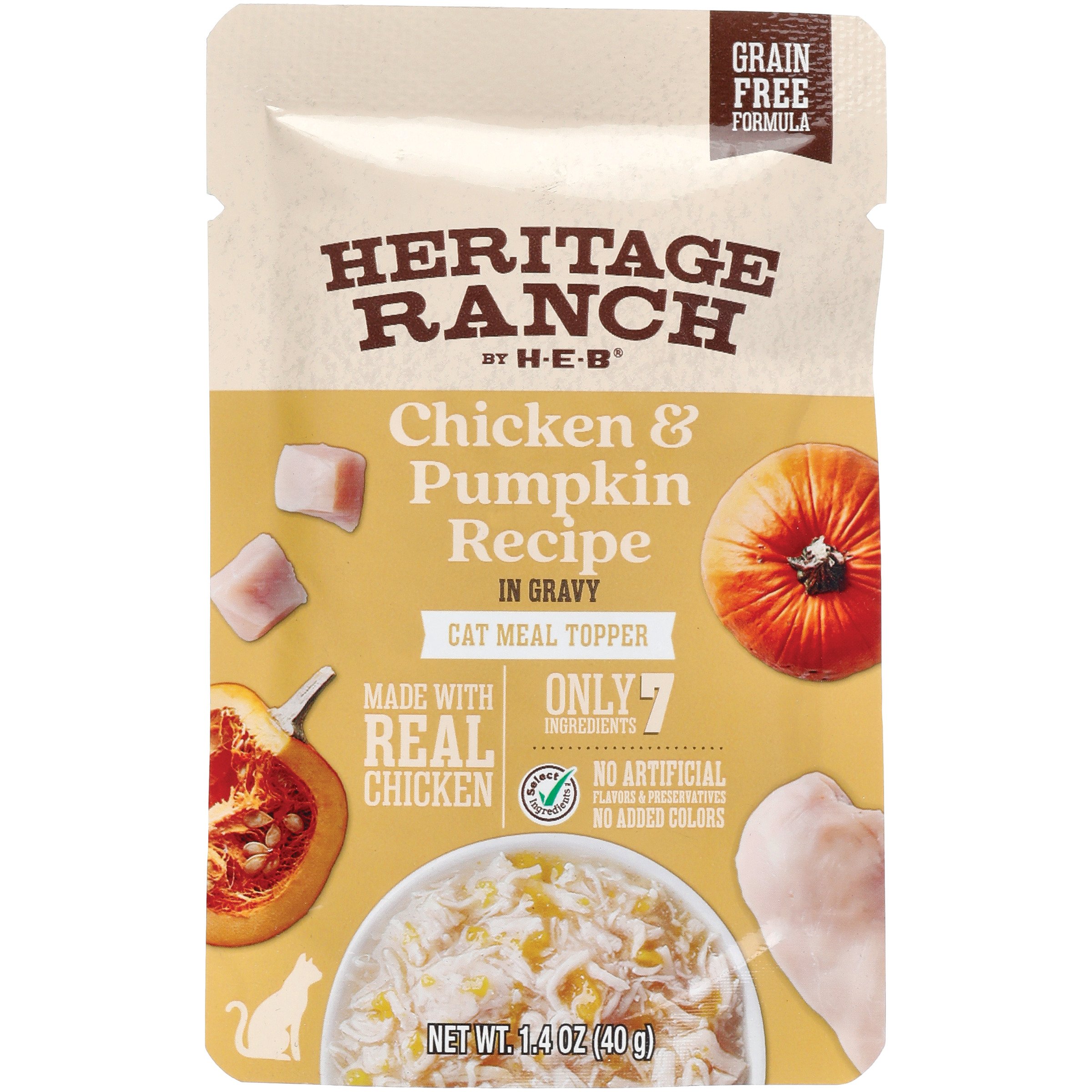 Heritage Ranch by HEB Chicken & Pumpkin Recipe Cat Meal Topper Shop