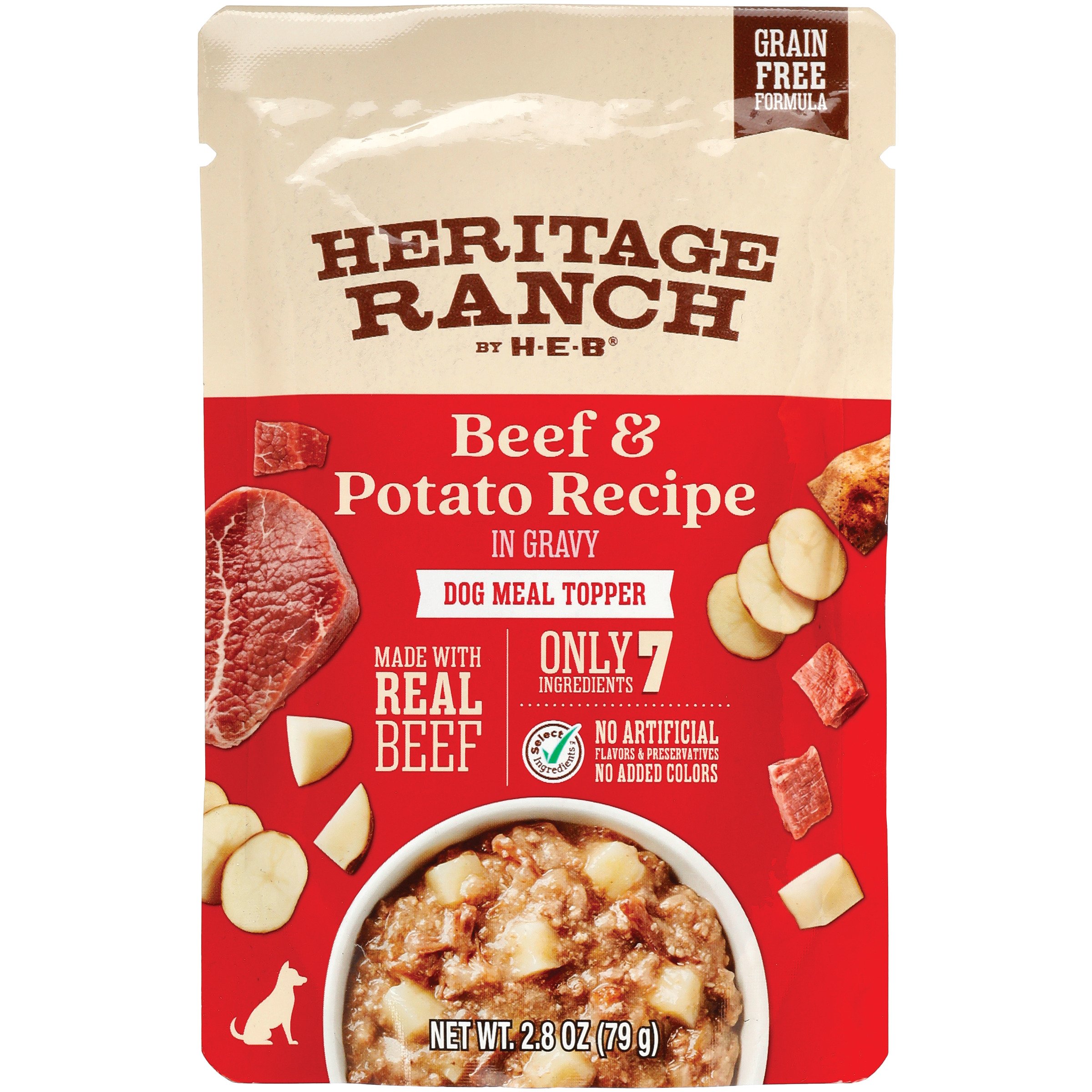 Heritage Ranch By H-E-B Grain-Free Dog Meal Topper - Beef & Potato ...