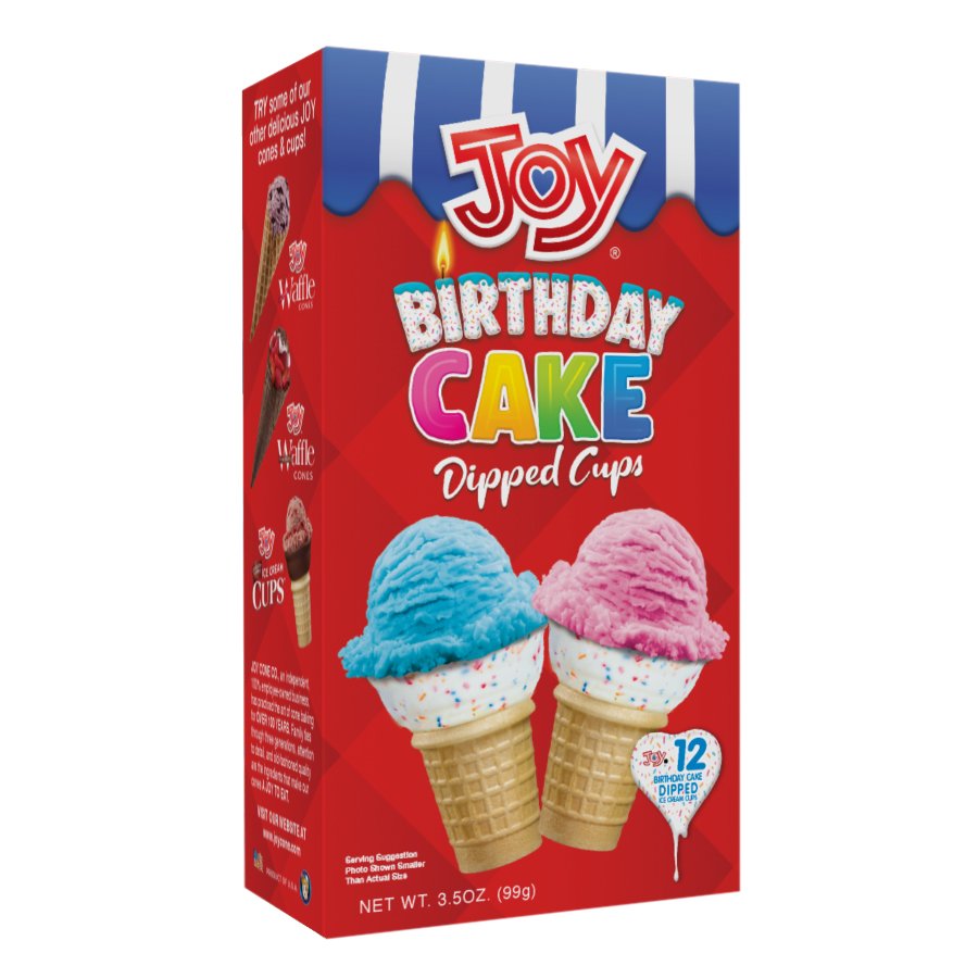 Joy Cone Birthday Cake Dipped Cup Shop Waffle Bowls & Cones at HEB