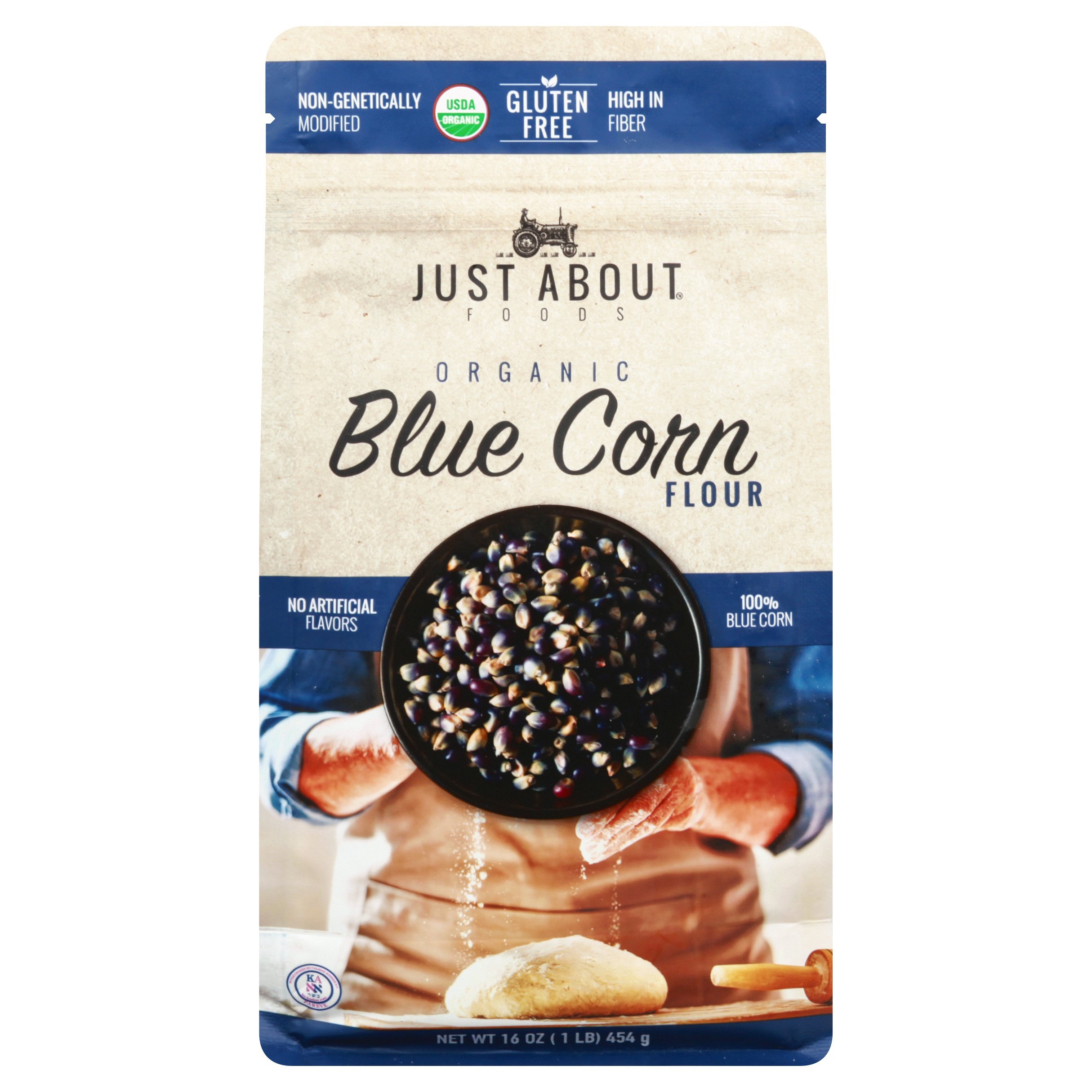 Just About Foods Organic Blue Corn Flour Shop Baking Ingredients at HEB