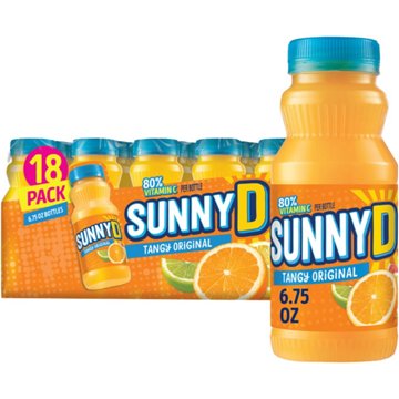 Sunny D Tangy Original 18 pk Bottles, 6.75 oz