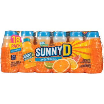 Sunny D Tangy Original 18 pk Bottles, 6.75 oz