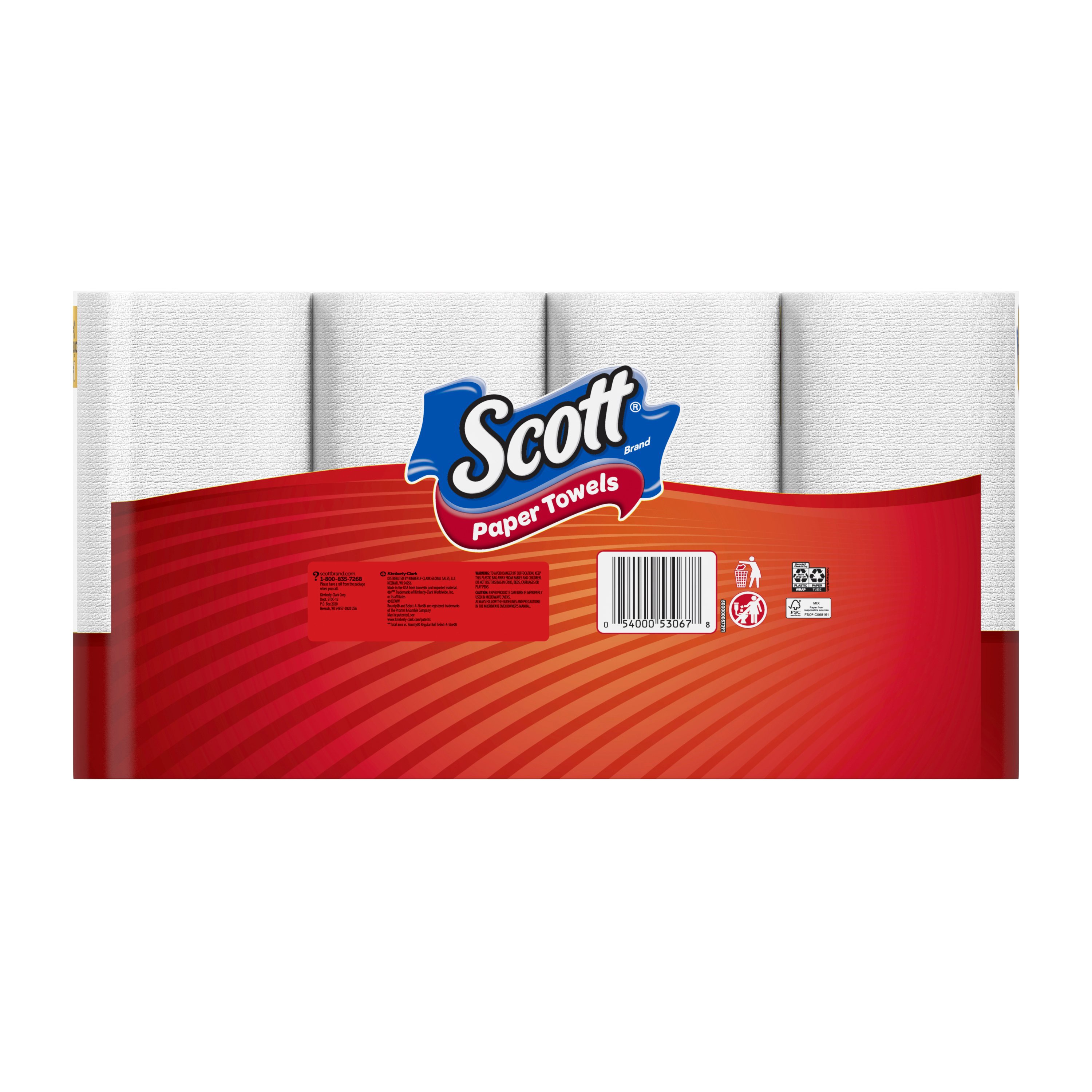 Scott Choose-a-Sheet Paper Towels, 12 Double Rolls, 110 Sheets Per Roll  (1,320 Total)