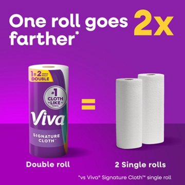 Viva Signature Cloth Choose-A-Sheet Paper Towels, 8 Double Rolls