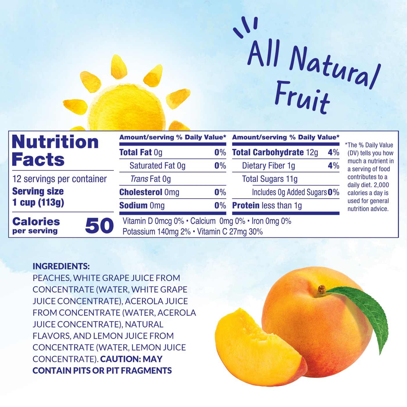 Dole Fruit Bowls - Diced Peaches in 100% Juice; image 2 of 8