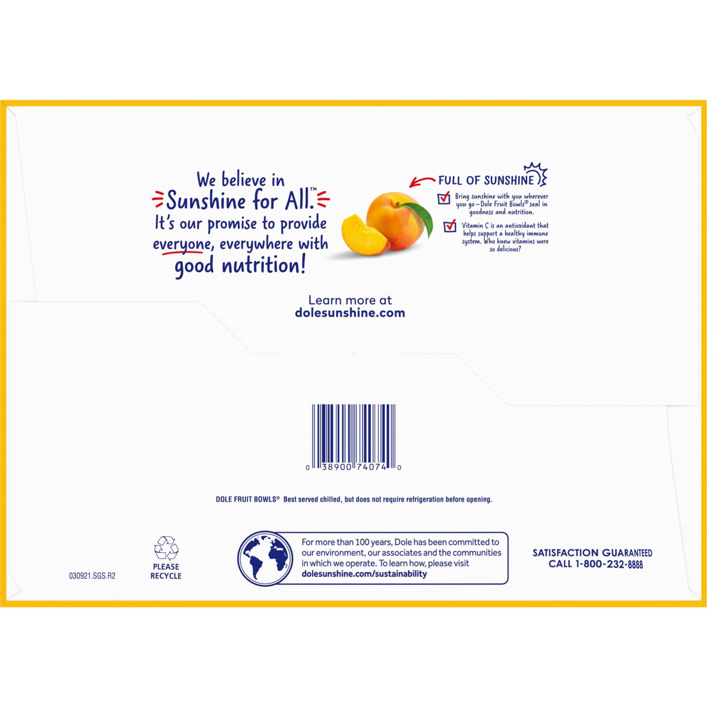 Dole Fruit Bowls - Diced Peaches in 100% Juice; image 4 of 8