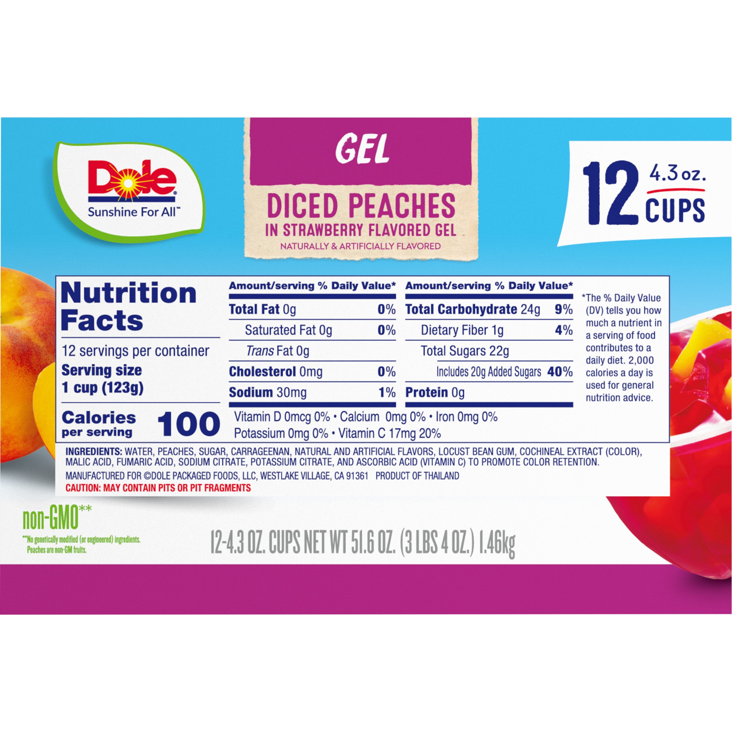 Dole Fruit in Gel Cups Variety Pack, 16 pk./4.3 oz