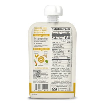 Serenity Kids Baby Food Pouch - Turmeric Chicken with Bone Broth