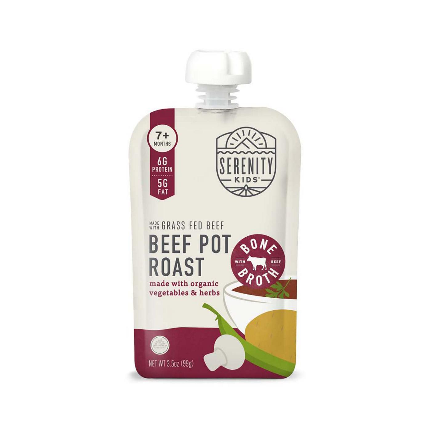 Serenity Kids Beef Pot Roast with Bone Broth Baby Food Pouch; image 1 of 7