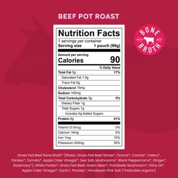 Serenity Kids Baby Food Pouch - Beef Pot Roast with Bone Broth