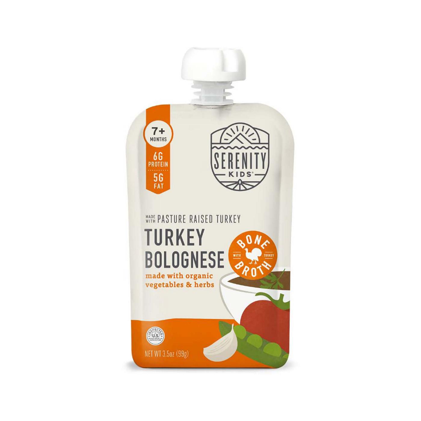Serenity Kids Turkey Bolognese with Bone Broth Baby Food Pouch; image 1 of 4