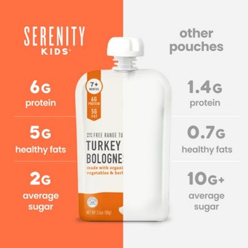 Serenity Kids Baby Food Pouch - Turkey Bolognese with Bone Broth