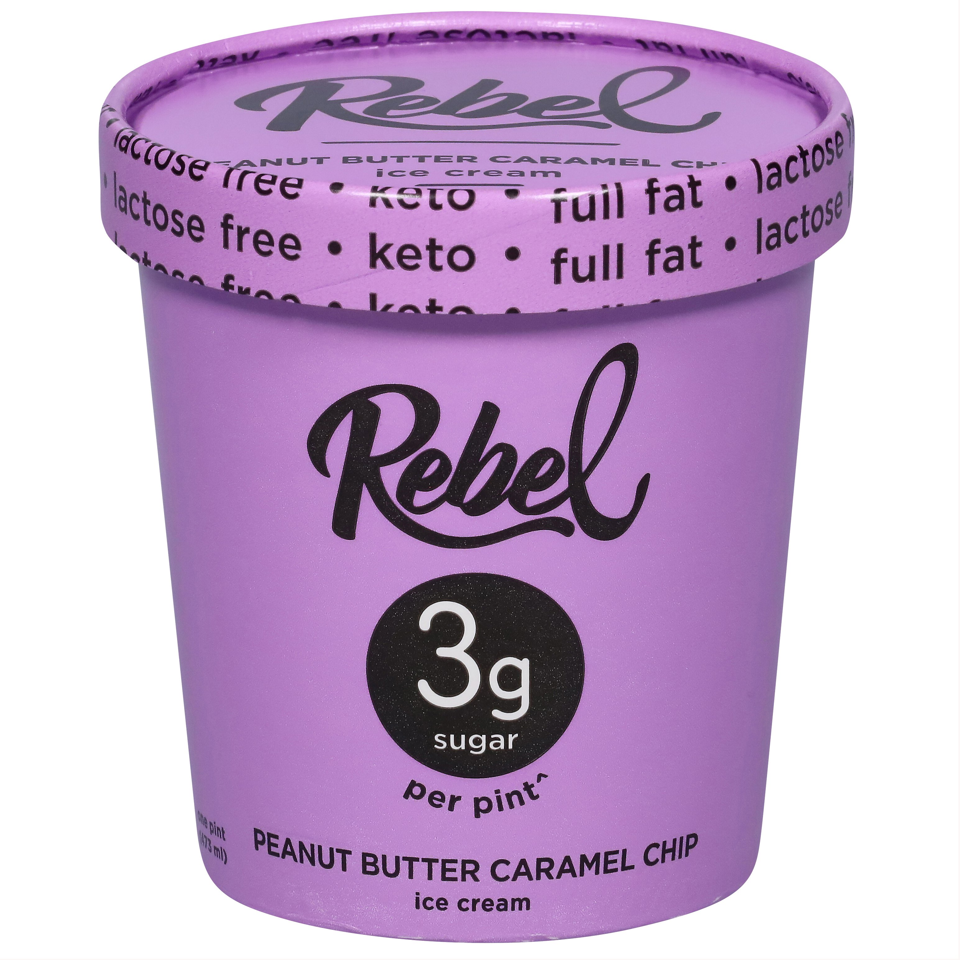 Rebel Peanut Butter Caramel Chip Ice Cream Shop Ice Cream & Treats at