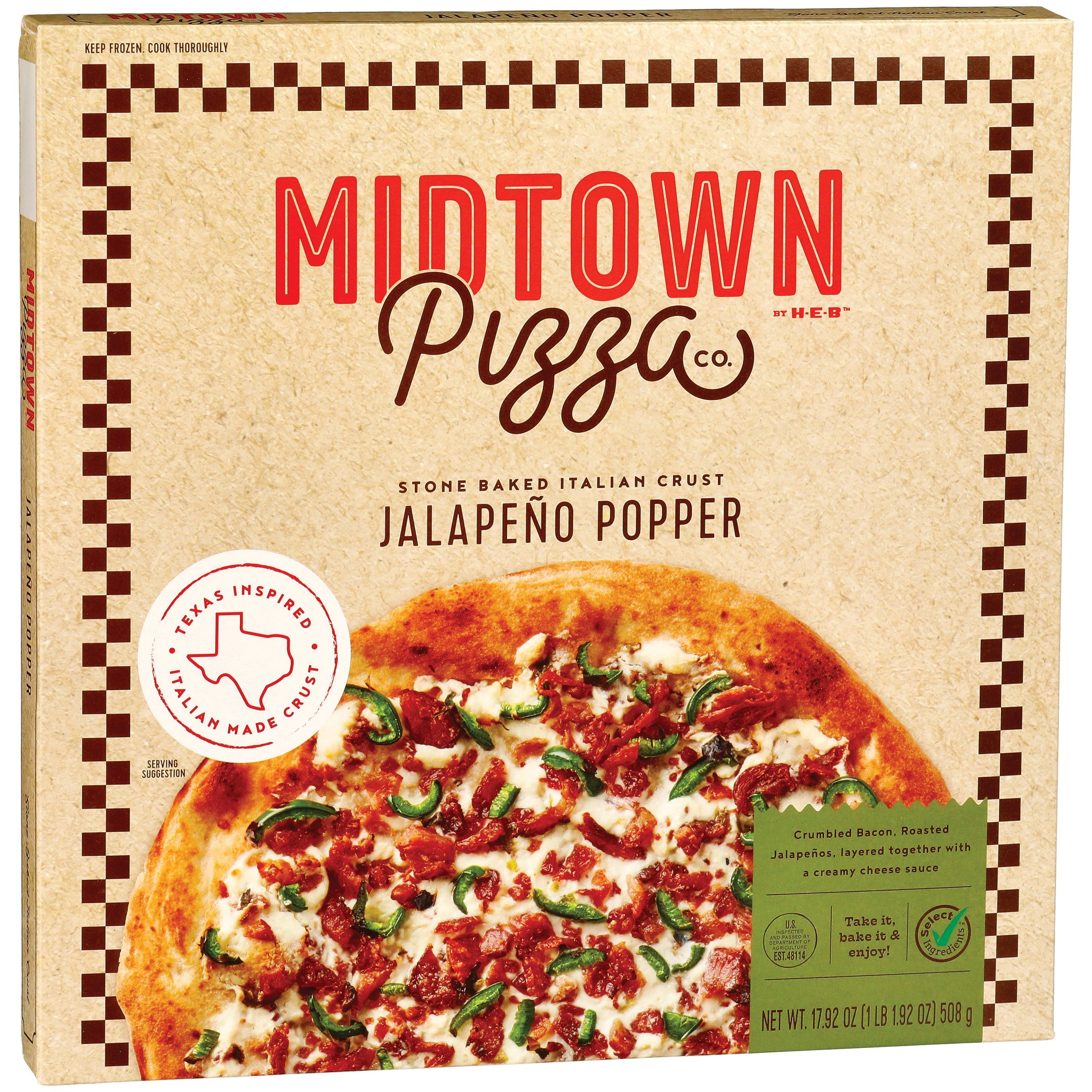 Midtown Pizza By H-E-B Frozen Pizza Jalapeño Popper, 56% OFF