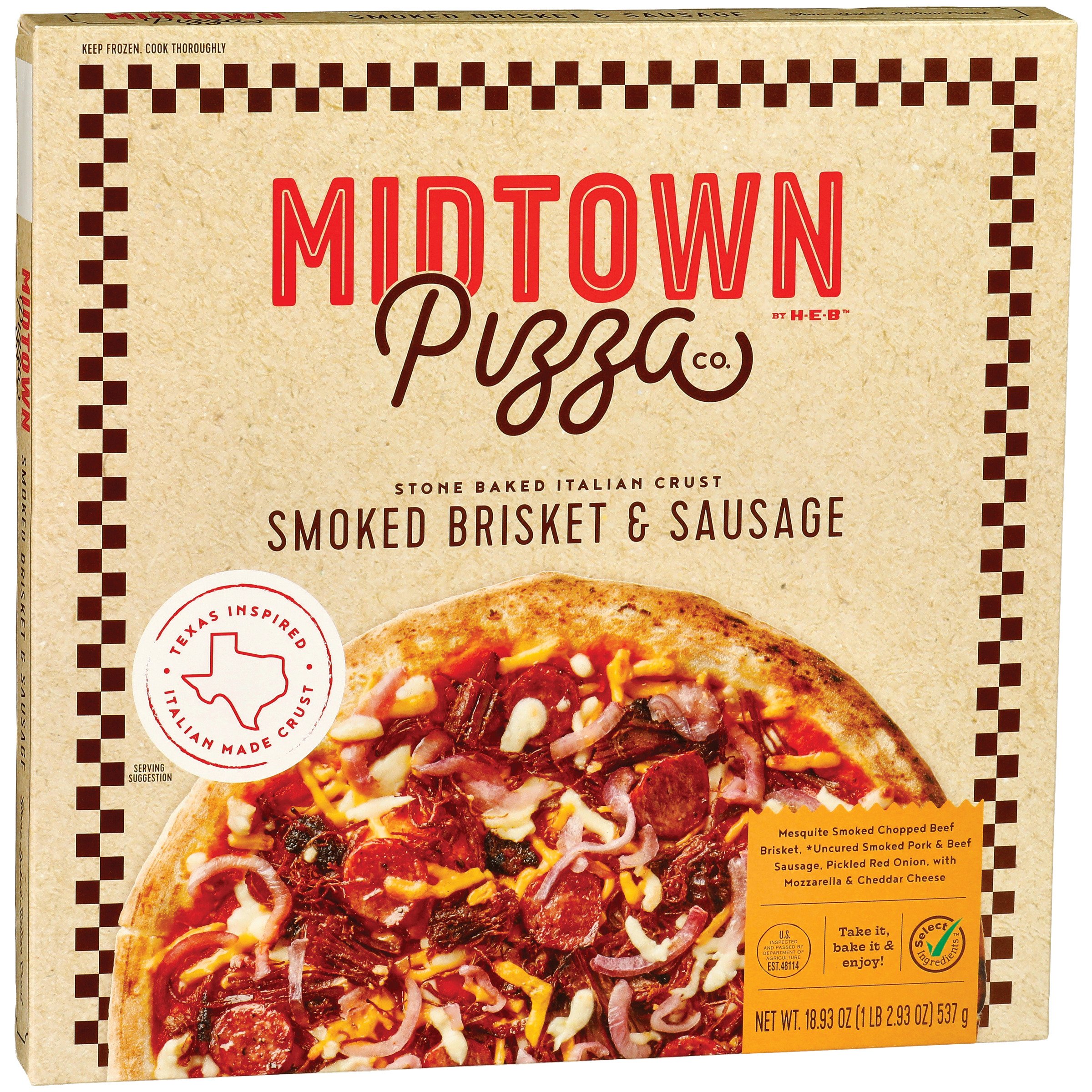 Midtown Pizza Co. By H-E-B Pizza - Smoked Brisket & Sausage | Fig App