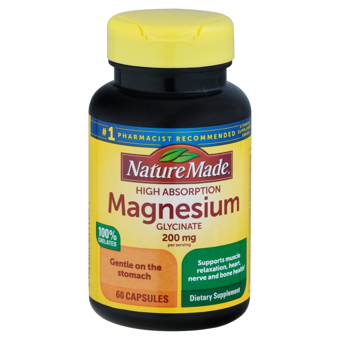 Nature Made High Absorption Magnesium Glycinate 200 mg - Shop Minerals ...