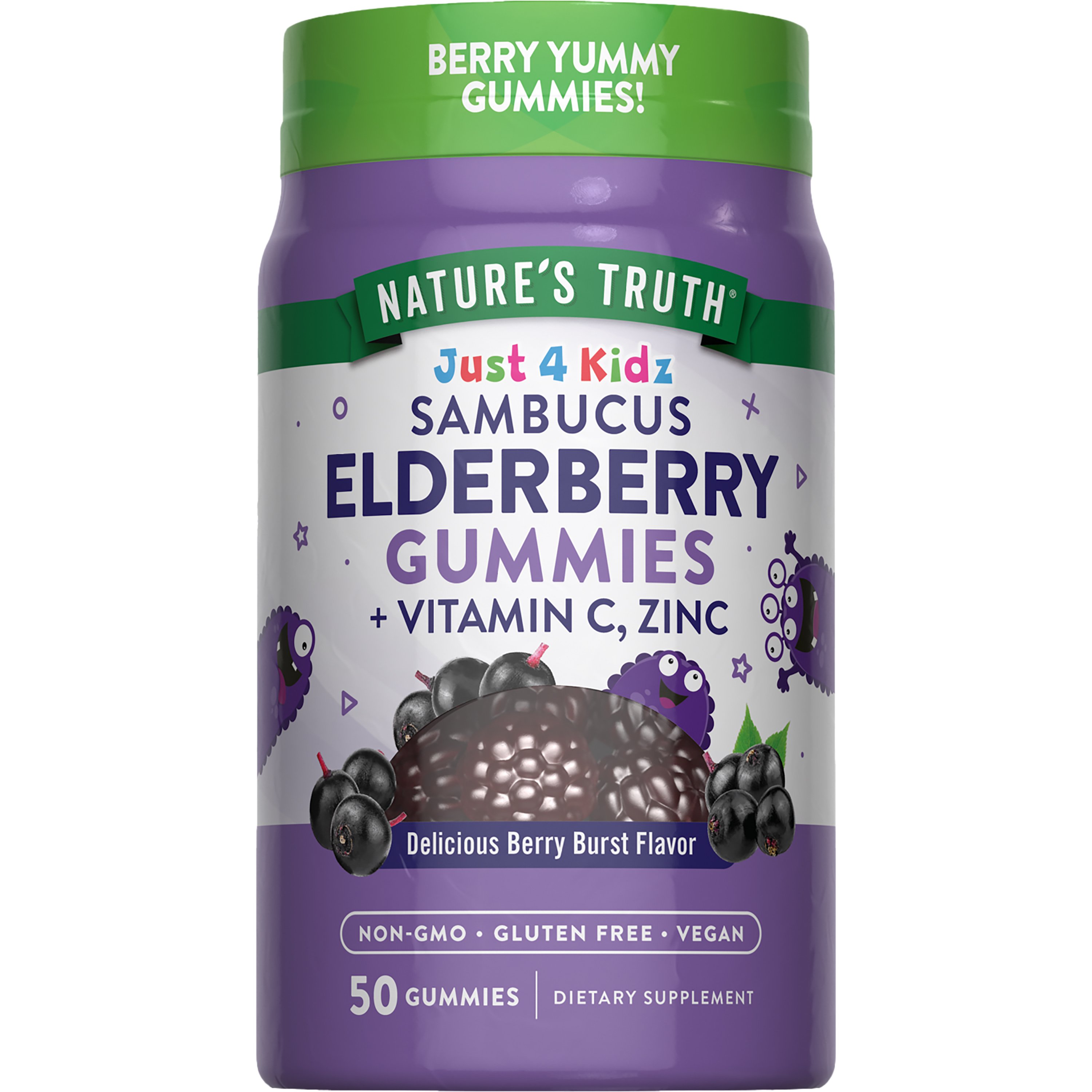 Nature's Truth Just 4 Kidz Black Elderberry + Vitamin C Zinc Berry