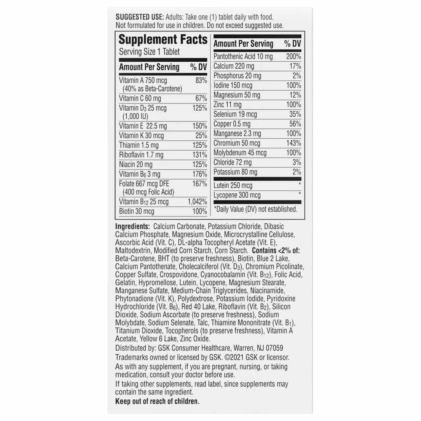 Centrum Silver Adults 50+ Multivitamin; image 3 of 6