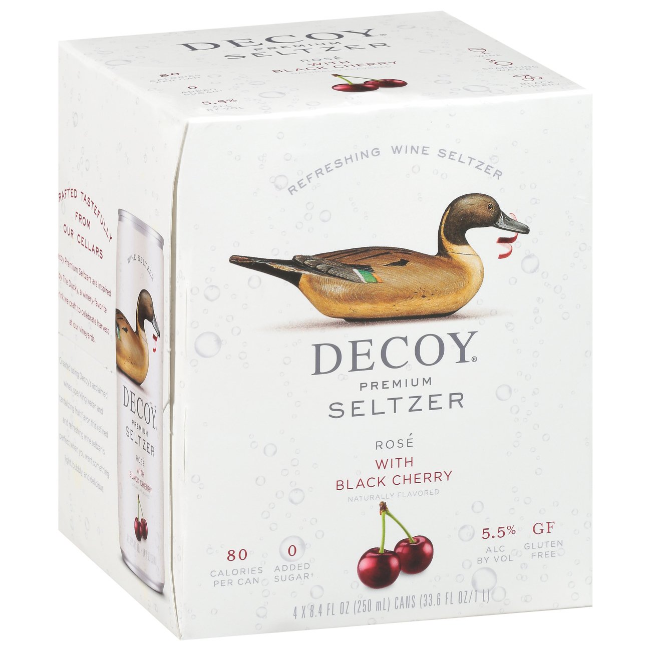 Decoy Rose Wine Seltzer With Black Cherry 250 mL Cans Shop Beer