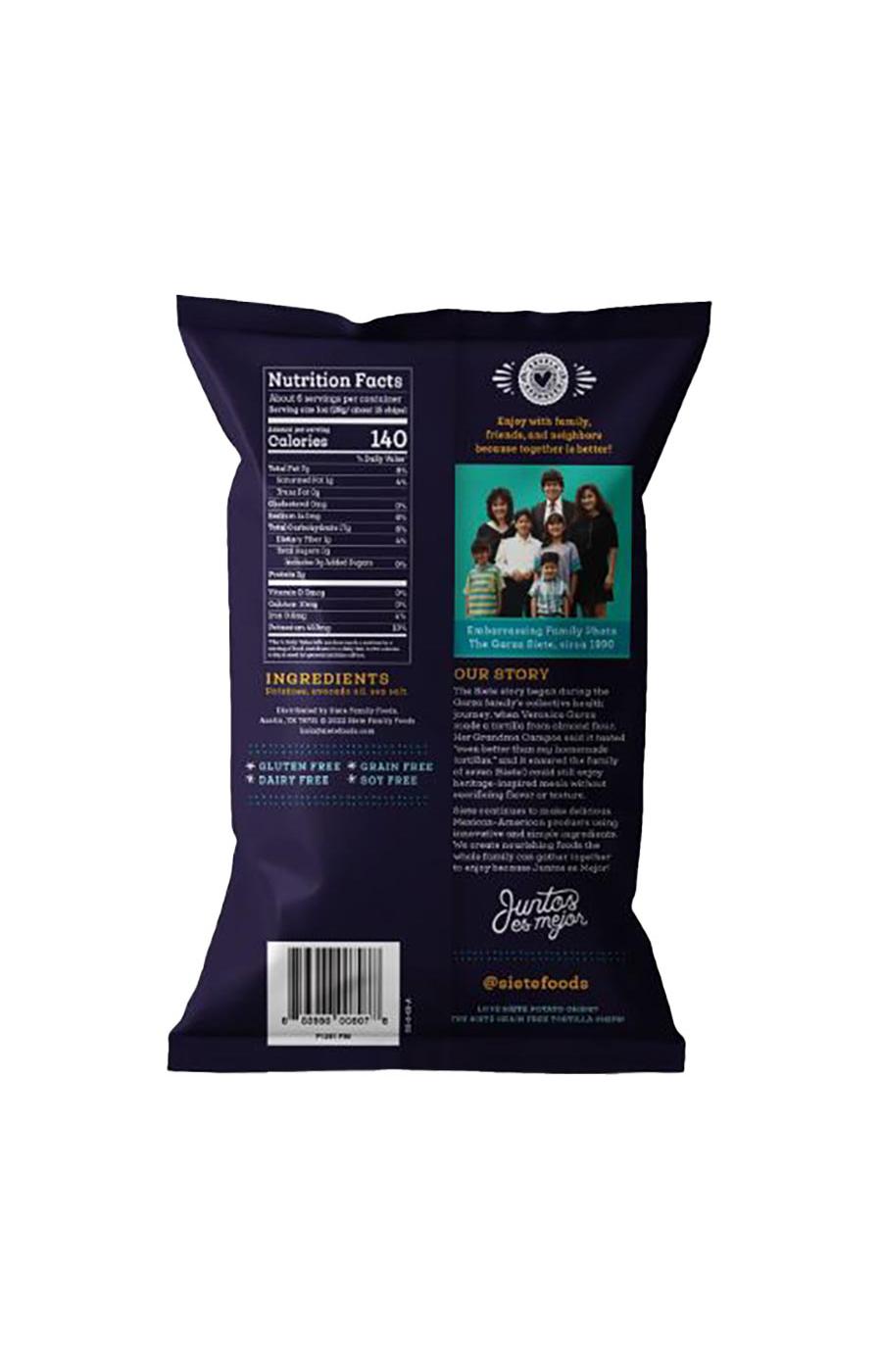 Siete Sea Salt Kettle Cooked Potato Chips; image 2 of 6