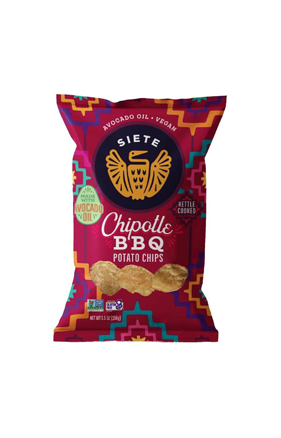 Siete Chipotle BBQ Kettle Cooked Potato Chips; image 1 of 2