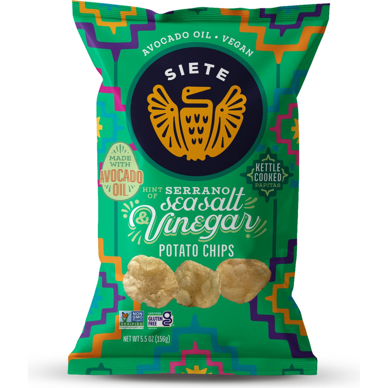 Siete Kettle Cooked Sea Salt & Vinegar Potato Chips Shop Snacks