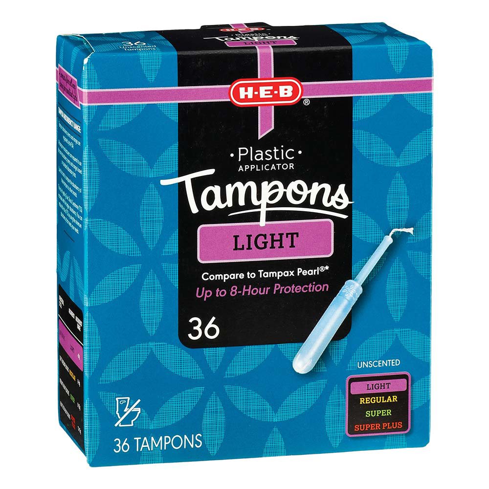 H-E-B Plastic Unscented Light Tampons - Shop Feminine Care At H-E-B