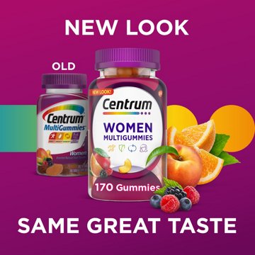 Centrum MultiGummies Gummy Multivitamin for Women, Multivitamin/Multimineral Supplement with Vitamin D3, B Vitamins and Antioxidants, Assorted Fruit Flavor