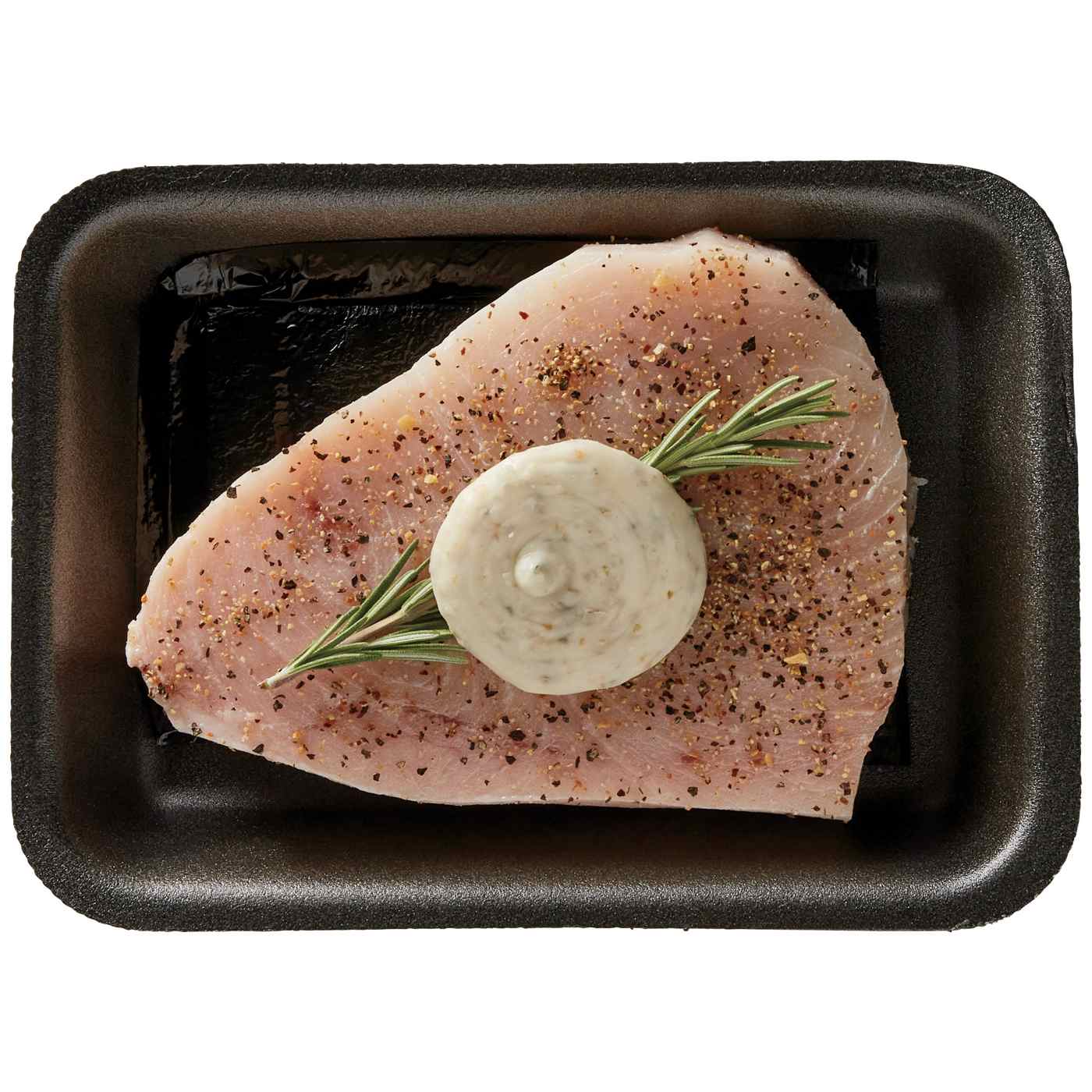 H-E-B Fish Market Lemon Pepper Seasoned Swordfish Steak - Garlic Butter; image 1 of 2