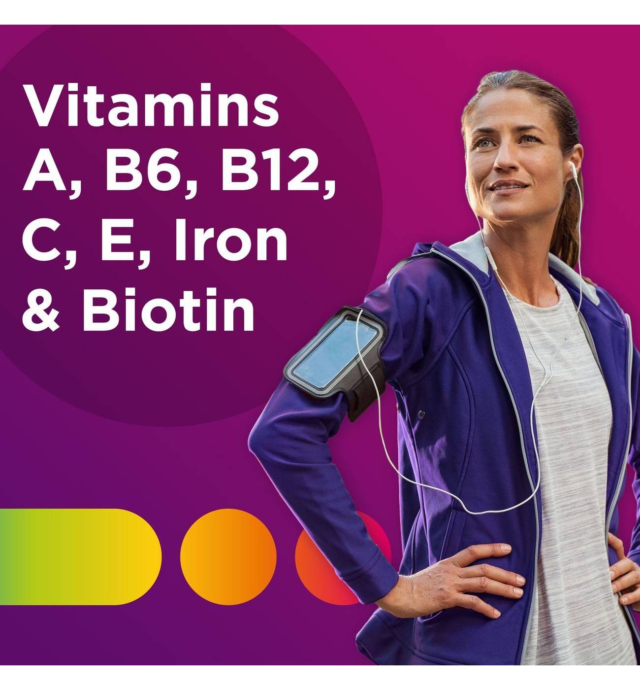 Centrum Multivitamin for Women, Multivitamin/Multimineral Supplement with Iron, Vitamin D3, B Vitamins and Antioxidant Vitamins C and E, Gluten Free, Non-GMO Ingredients; image 7 of 7