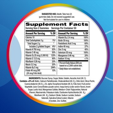 Centrum MultiGummies Gummy Multivitamin for Men, Multivitamin/Multimineral Supplement with Selenium, Antioxidants and Vitamin D3, Assorted Fruit Flavor