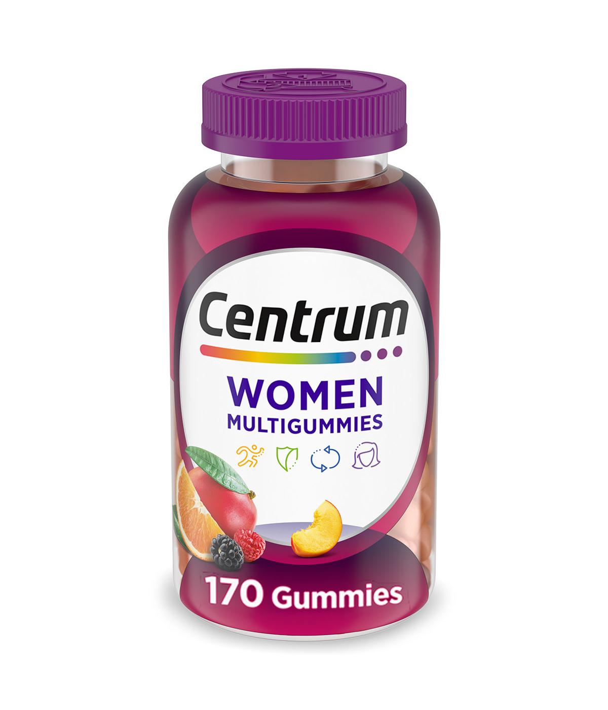 Centrum MultiGummies Gummy Multivitamin for Women, Multivitamin/Multimineral Supplement with Vitamin D3, B Vitamins and Antioxidants, Assorted Fruit Flavor; image 1 of 2