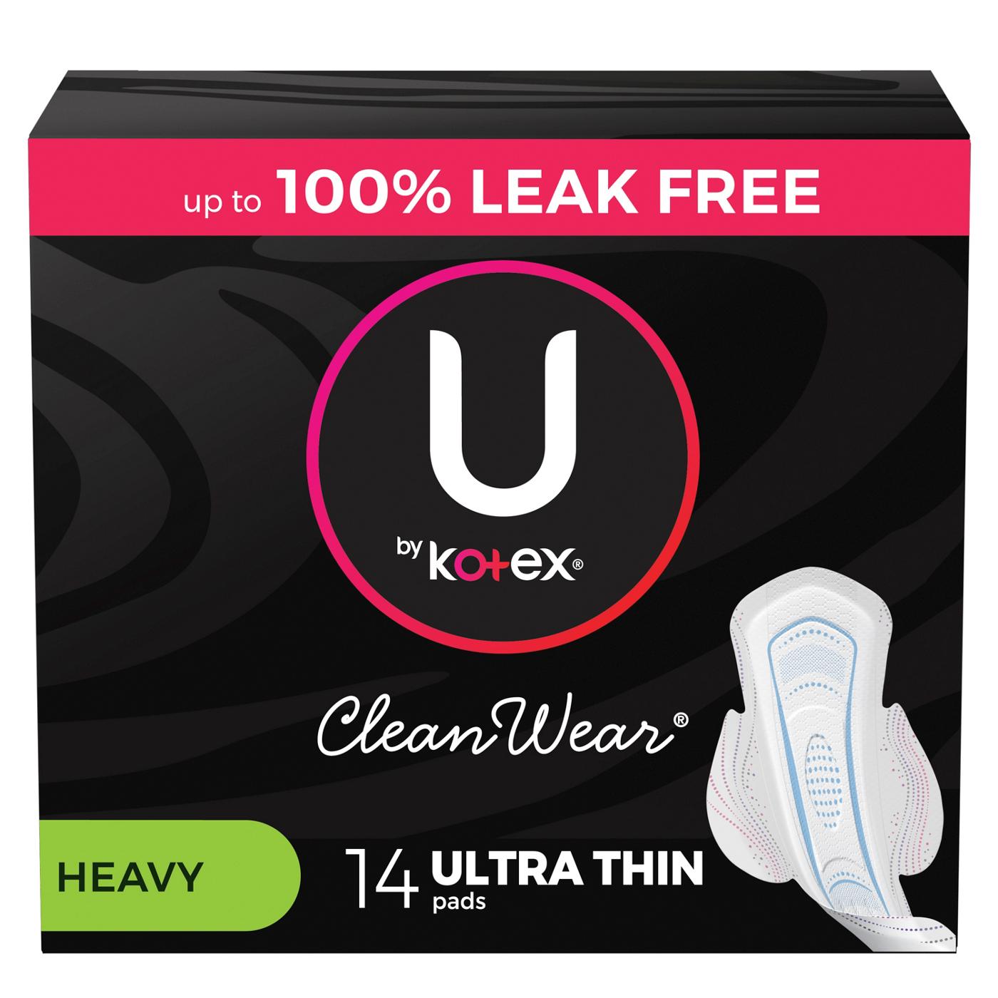 U CleanWear Ultra Thin Heavy Pads with Wings; image 4 of 8