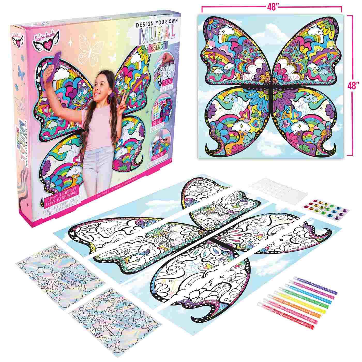 Fashion Angels DIY Butterfly Mural Design Kit; image 2 of 6