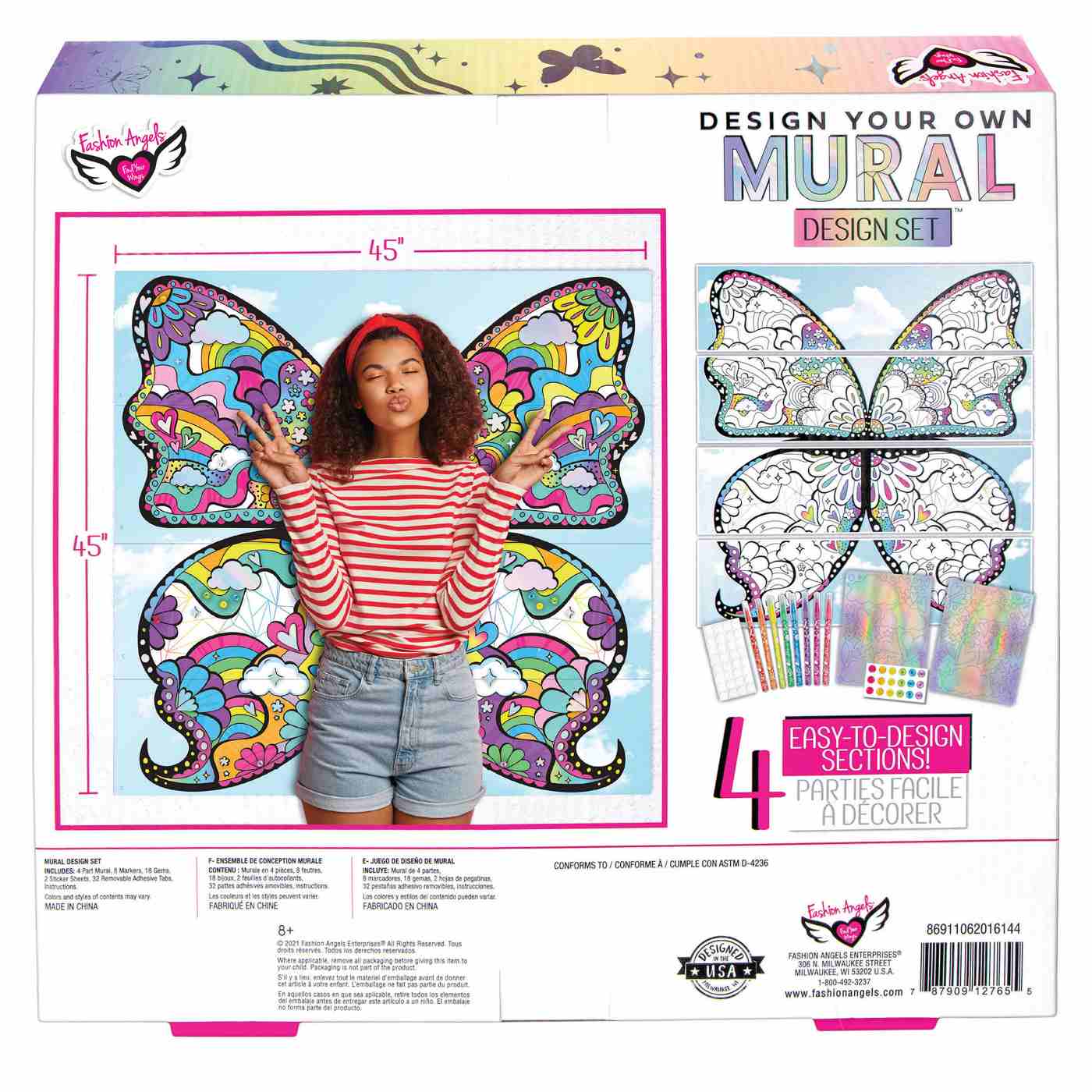 Fashion Angels DIY Butterfly Mural Design Kit; image 6 of 6