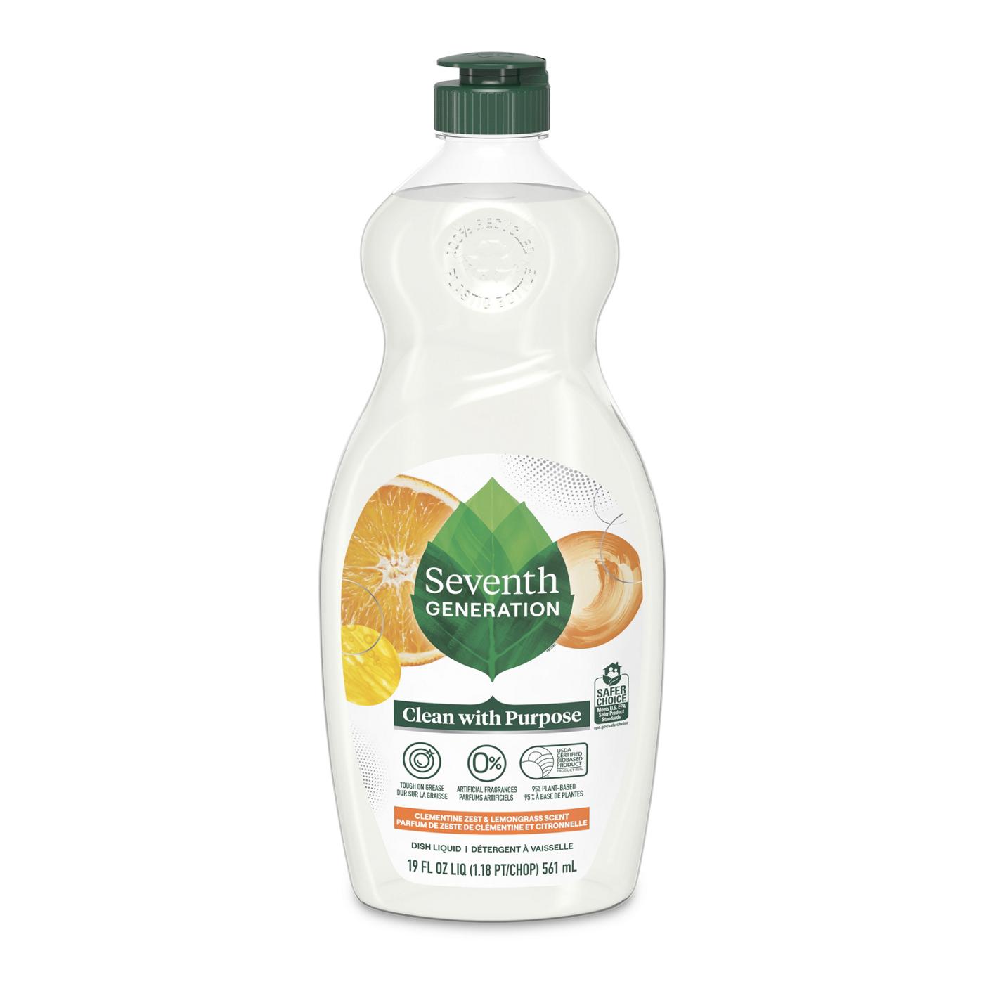 Seventh Generation Clementine Zest & Lemongrass Dish Soap; image 1 of 12