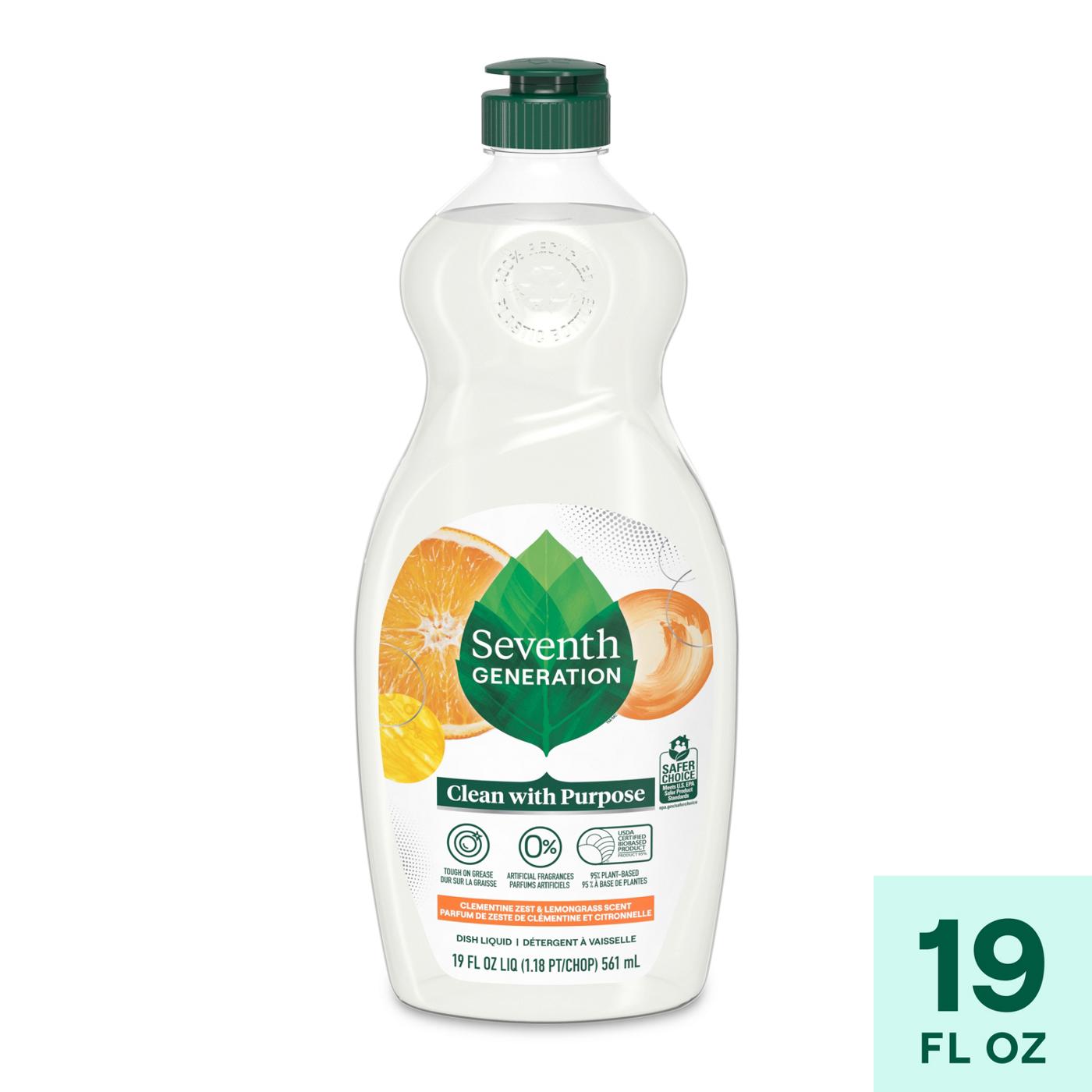 Seventh Generation Clementine Zest & Lemongrass Dish Soap; image 5 of 12