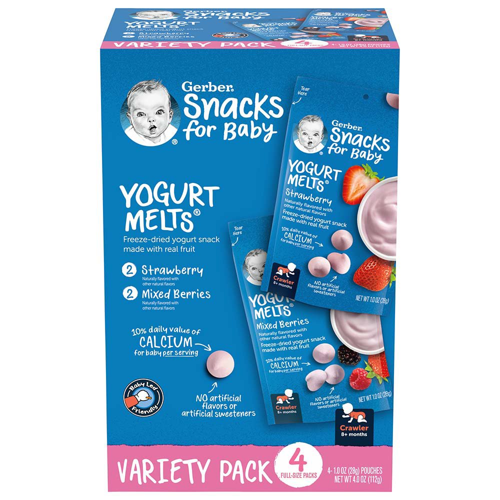 Gerber Yogurt Melts Variety Pack - Strawberry & Mixed Berries - Shop ...