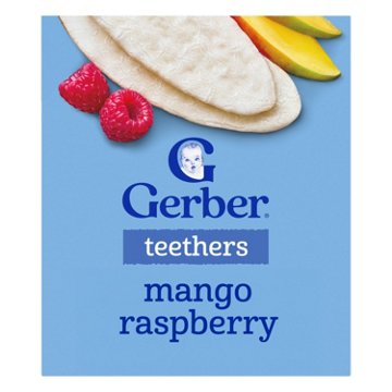 Gerber Snacks for Baby Teethers - Mango & Raspberry, 12 pk