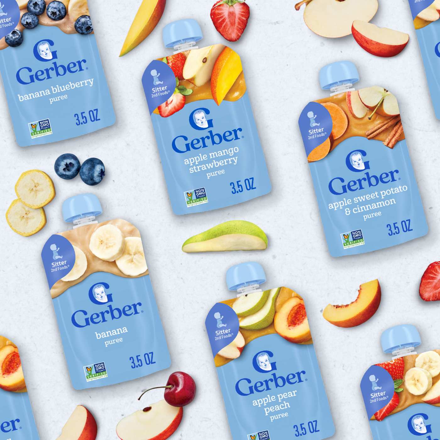 Gerber Natural for Toddler Pouches Variety Pack - Fruit & Veggie Favorites; image 6 of 8