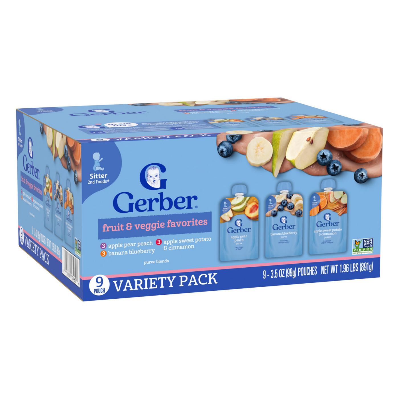 Gerber Natural for Toddler Pouches Variety Pack - Fruit & Veggie Favorites; image 7 of 8