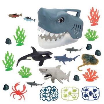 Wild Quest Jawsome Shark Bucket Playset, 41 pc