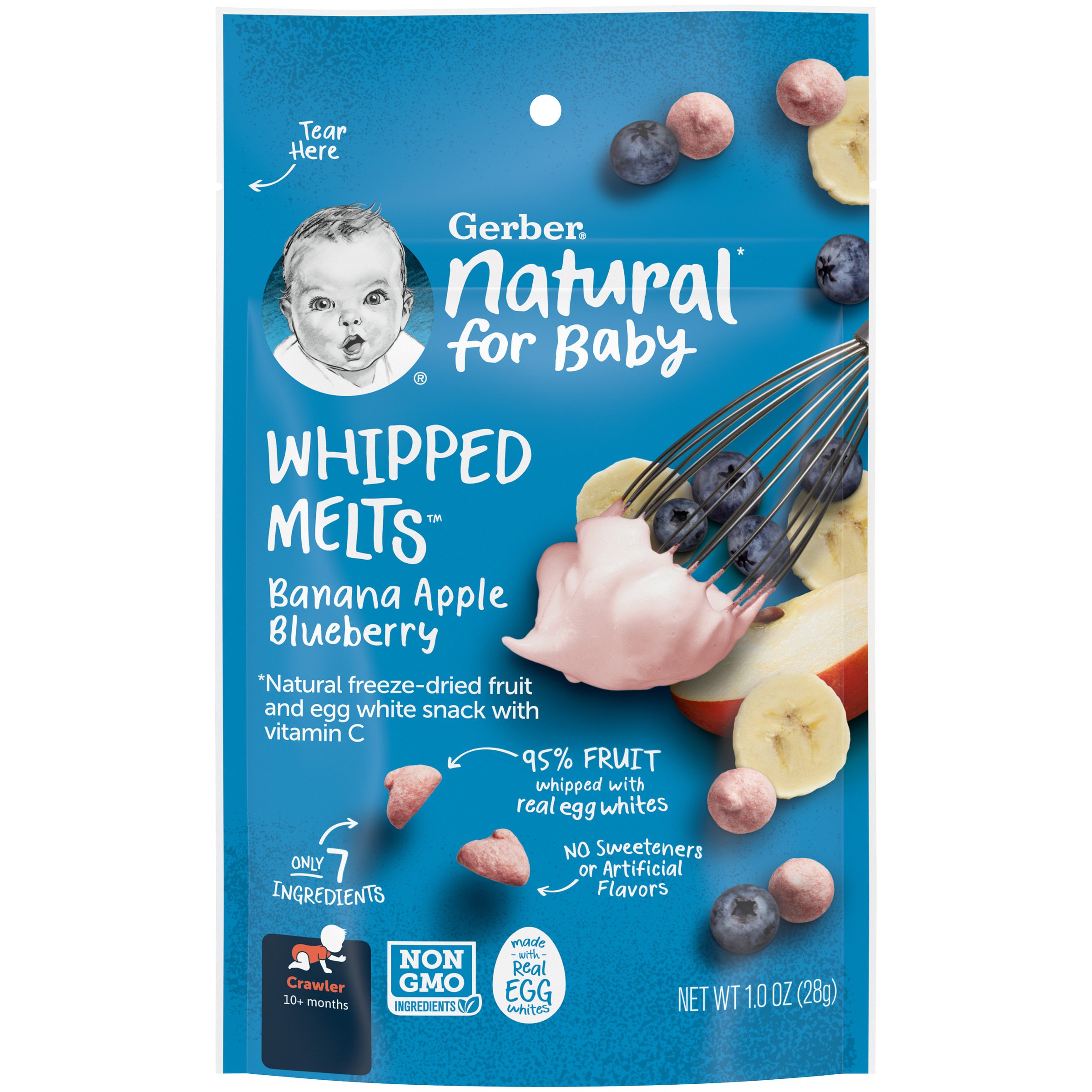 Gerber Natural For Baby Whipped Melts - Banana Apple Blueberry - Shop 