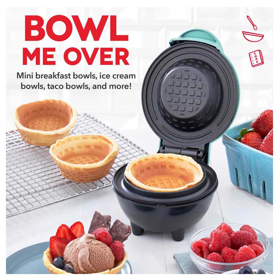 Dash Mini Waffle Bowl Maker-Mint - Shop Griddles & Presses at H-E-B