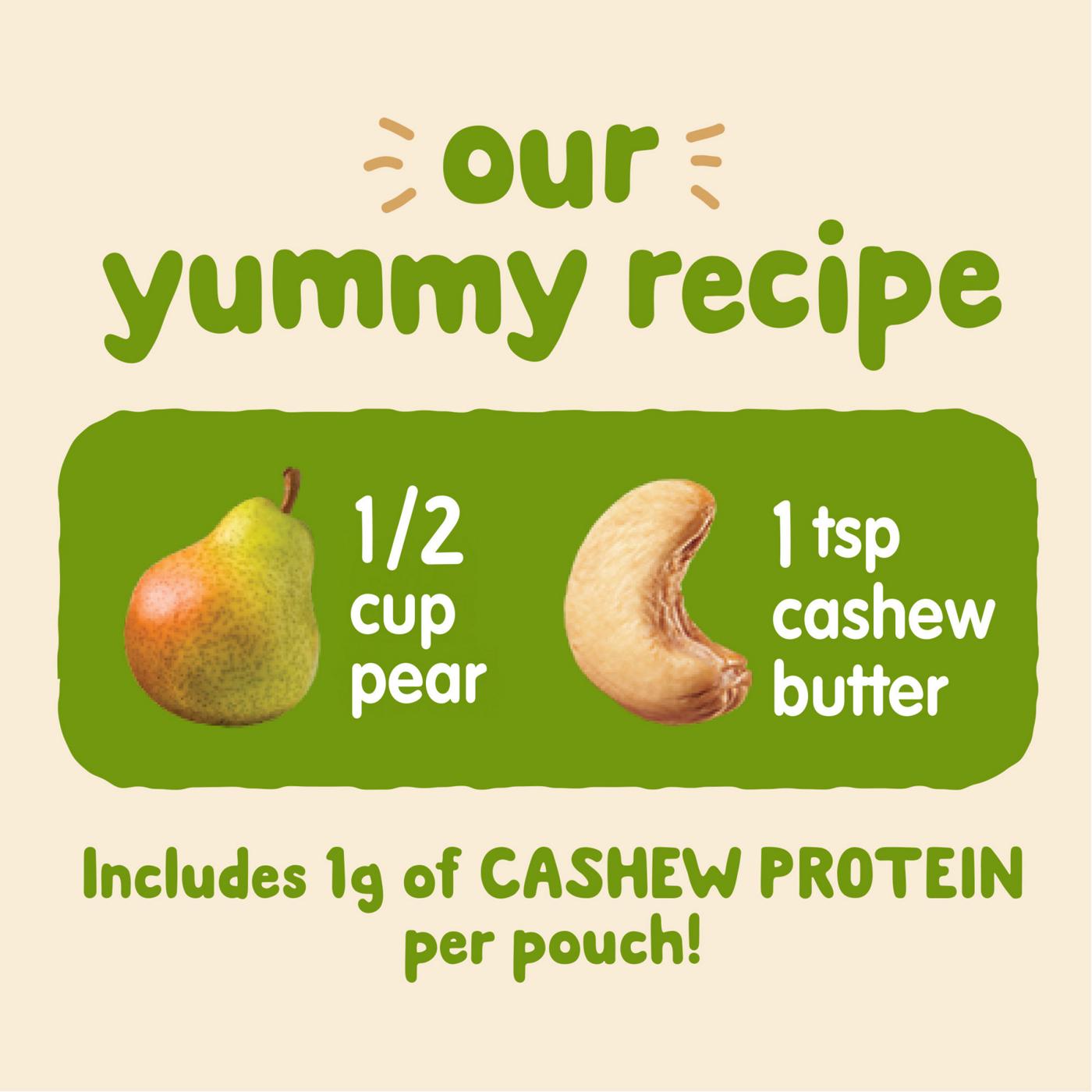 Happy Baby Organics Nutty Blends Stage 2 Pears & Cashew Butter Organic; image 4 of 10