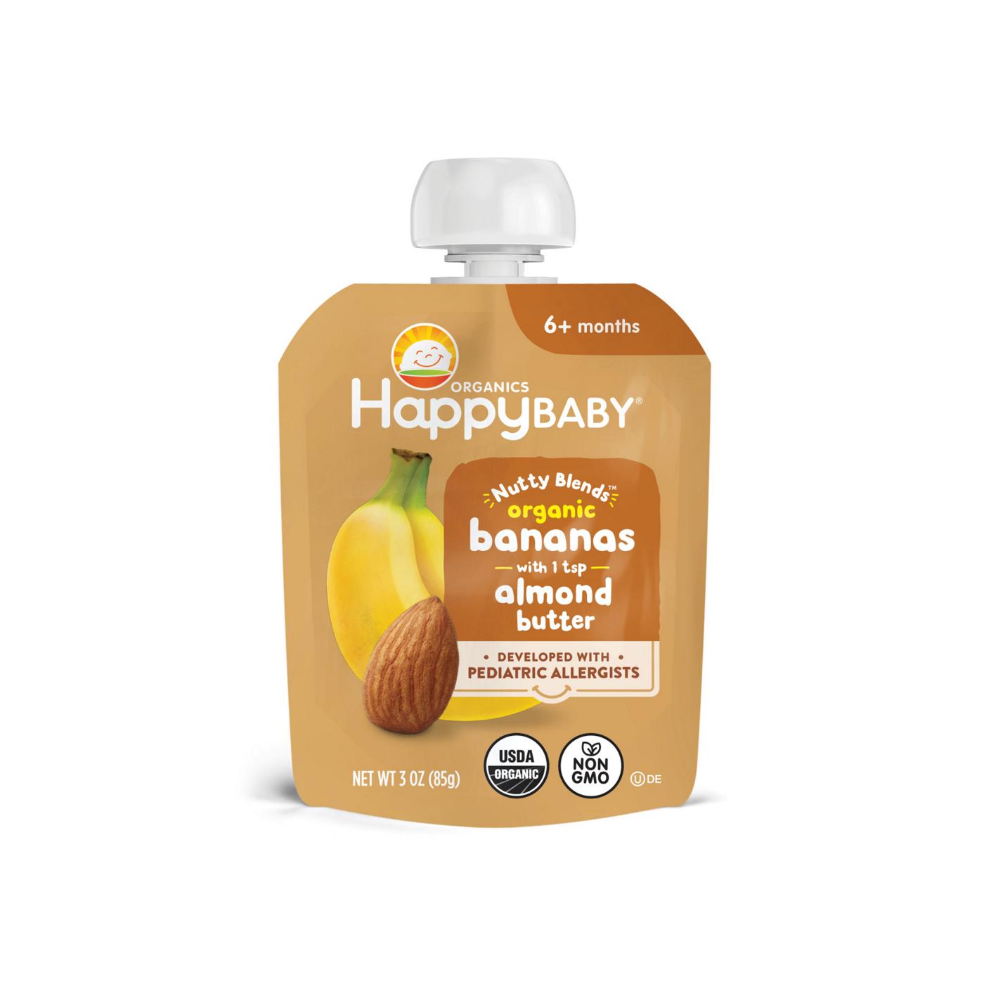 Happy Baby Organics Nutty Blends Stage 2 Bananas & Almond Butter; image 1 of 10