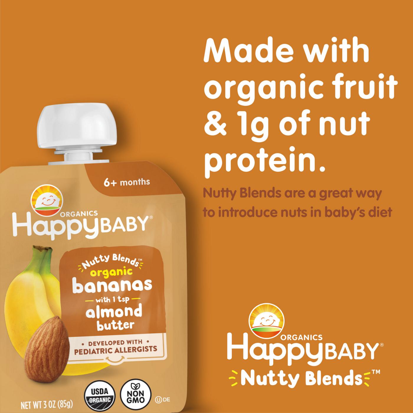 Happy Baby Organics Nutty Blends Stage 2 Bananas & Almond Butter; image 10 of 10