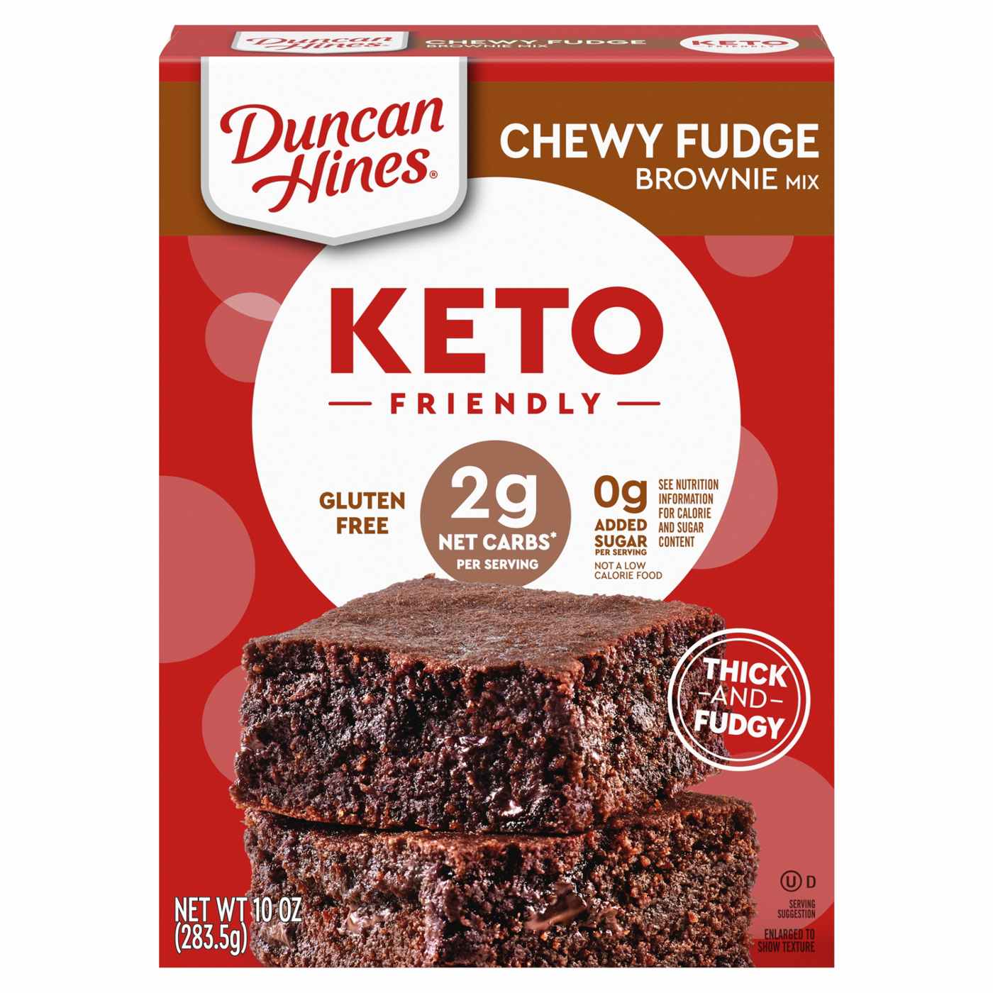 Duncan Hines Keto Friendly Gluten Free No Sugar Added Chewy Fudge Brownie Mix; image 1 of 7