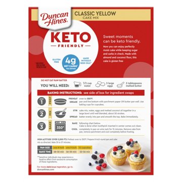 Duncan Hines Keto Friendly Gluten Free Classic Yellow Cake Mix